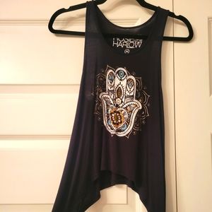 Rosie Harlow black Hamsa tank Size M